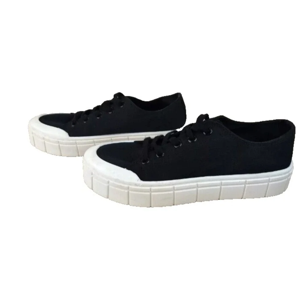 No Boundaries Chunky Lug Low‎ Top Sneakers Women's Size 7 Black Platform Shoes